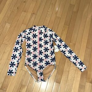 J.Crew Crewcuts Girls rashguard long-sleeve bathing suit